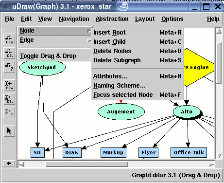 Menu Edit/Node