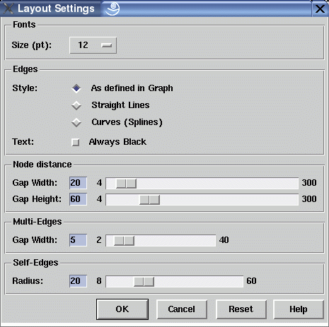 Layout Settings Dialog